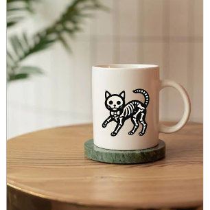 Mug Chat squelette mignon