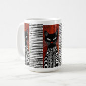 Mug Chat stylisé (Devant gauche)
