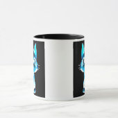 Mug Chat stylisé à l’effet néon. (Centre)