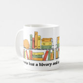 Mug Chat sur la bibliothèque manuelle de la bibliothèq (Devant gauche)