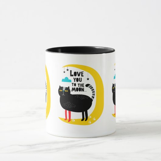 Mug Chat sur la lune (Centre)