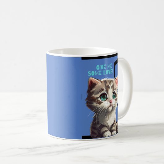 MUG CHAT SUR LE DEVIS DE FENÊTRE (Devant droit)