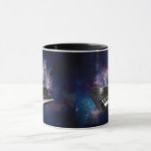 Mug Chat sur synthétiseur dans l'espace (Centre)