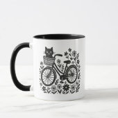 Mug Chat sur un vélo (Gauche)