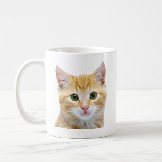 Mug Chat Tabby Orange - Chaton Orange aux yeux verts (Gauche)