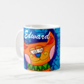 Mug Chat Tabby Orange Souriant (Devant gauche)