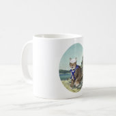 Mug Chat tigré à la plage (Devant gauche)