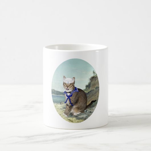 Mug Chat tigré à la plage (Centre)