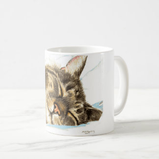 Mug Chat tigré de sommeil
