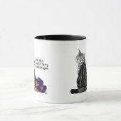 Mug Chat tigré drôle défiant sans remords (Centre)