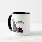 Mug Chat tigré drôle défiant sans remords (Devant gauche)