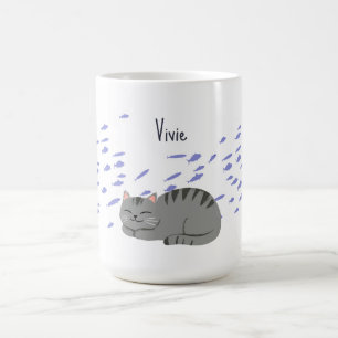 Mug Chat tigré endormi