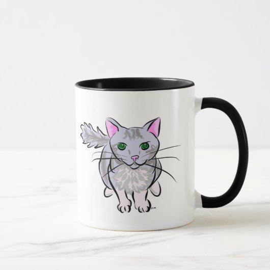 Mug Chat tigré gris (Droite)