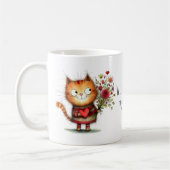 Mug Chat tigré orange, seras-tu mon Saint-Valentin ? (Gauche)