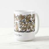 Mug Chat, trèfle et oiseaux de l'époque victorienne vi (Devant droit)