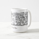 Mug Chat, trèfle et oiseaux de l'époque victorienne vi (Devant droit)