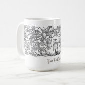 Mug Chat, trèfle et oiseaux de l'époque victorienne vi (Devant gauche)
