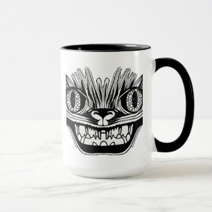 Mug Chat tribal effrayant noir et blanc