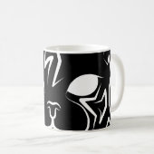Mug Chat tribal noir et blanc (Devant droit)