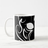 Mug Chat tribal noir et blanc (Gauche)