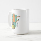 Mug Chat Trick Funny Tabby Chat Riding a Unicycle (Devant gauche)