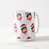 Mug Chat tricolore Noël Aquarelle avec écharpe (Devant droit)