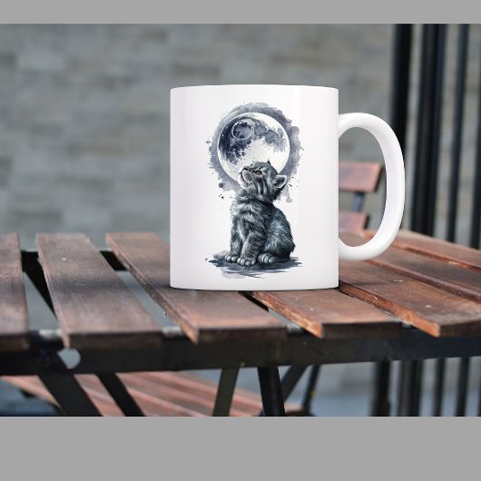 Mug Chat triste avec lune