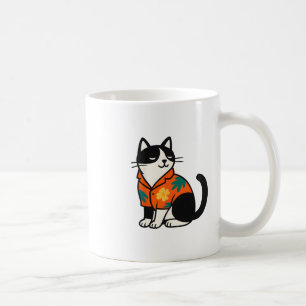 Mug Chat tropical drôle conception de vacances hawaïen