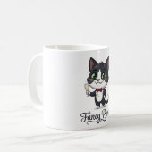 Mug Chat Tuxedo Fancy Pants Porte un Toast (Devant gauche)