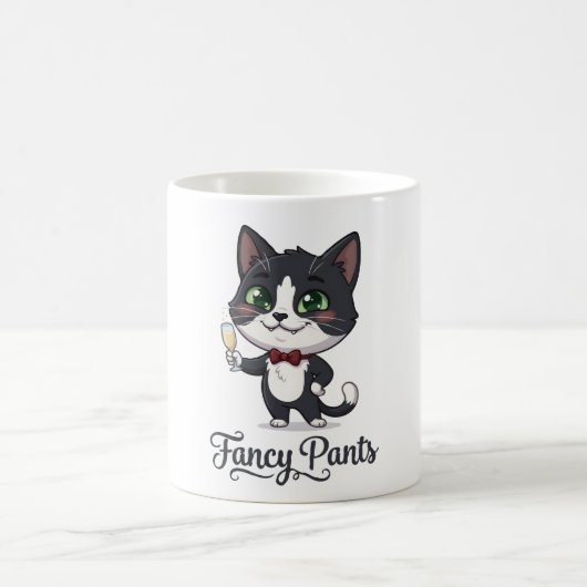 Mug Chat Tuxedo Fancy Pants Porte un Toast (Centre)