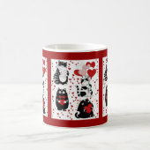 Mug Chat Tuxedo noir et blanc Saint-Valentin (Centre)