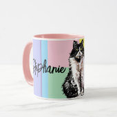 Mug Chat Tuxedo Pastel Chats Femme Pastel Couleurs (Devant gauche)