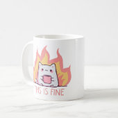 Mug Chat Un Feu C'est Très Bien (Devant gauche)