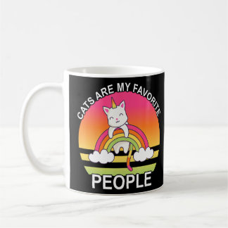 Mug Chat Unicorn Chats Sont Mes Gens Favoris Rainbow S