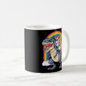 Mug Chat Unicorn équitation Dinosaure T Rex Kitten Spa (Devant droit)