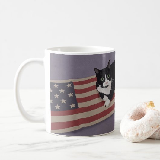 Mug Chat USA (Avec donut)