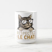 Mug Chat Vectoriel Cool avec Lunettes de Soleil – fun (Centre)
