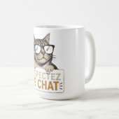 Mug Chat Vectoriel Cool avec Lunettes de Soleil – fun (Devant droit)