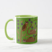 MUG CHAT VERT POUR ANNIVERSAIRE (Gauche)