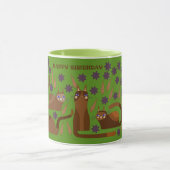 MUG CHAT VERT POUR ANNIVERSAIRE (Centre)