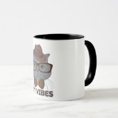 Mug Chat Vibes – Chat Gris Cool (Devant droit)