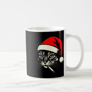Mug Chat Vintage Fumant une Cigarette Noël Chat Père N