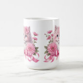 Mug Chat Whit Ruban rose (Centre)