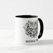 Mug Chat Wicca Personnalisé | Halloween en cuisine (Devant droit)