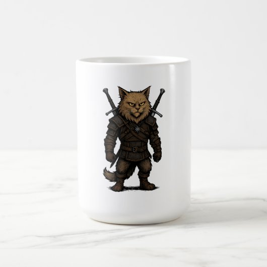 Mug Chat Witcher – Guerrier Fantasy Médiéval (Centre)