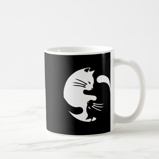 Mug Chat Yin Yang Peace Love Interconnectées Idée cade (Droite)