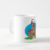 Mug Château avec drapeaux (Devant gauche)