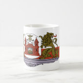 Mug Château avec la porte de lions de Riga Lettonie (Centre)
