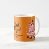 Mug Château de Halloween rose (Devant droit)