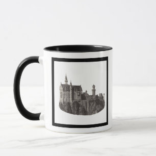 Mug Château de Neuschwanstein Art historique noir et b